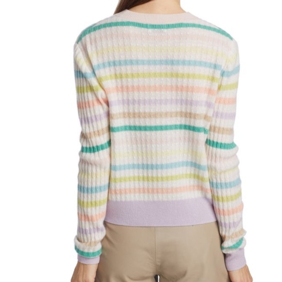 27 MILES MALIBU Sofia Striped Cashmere Sweater - Picture 2 of 13